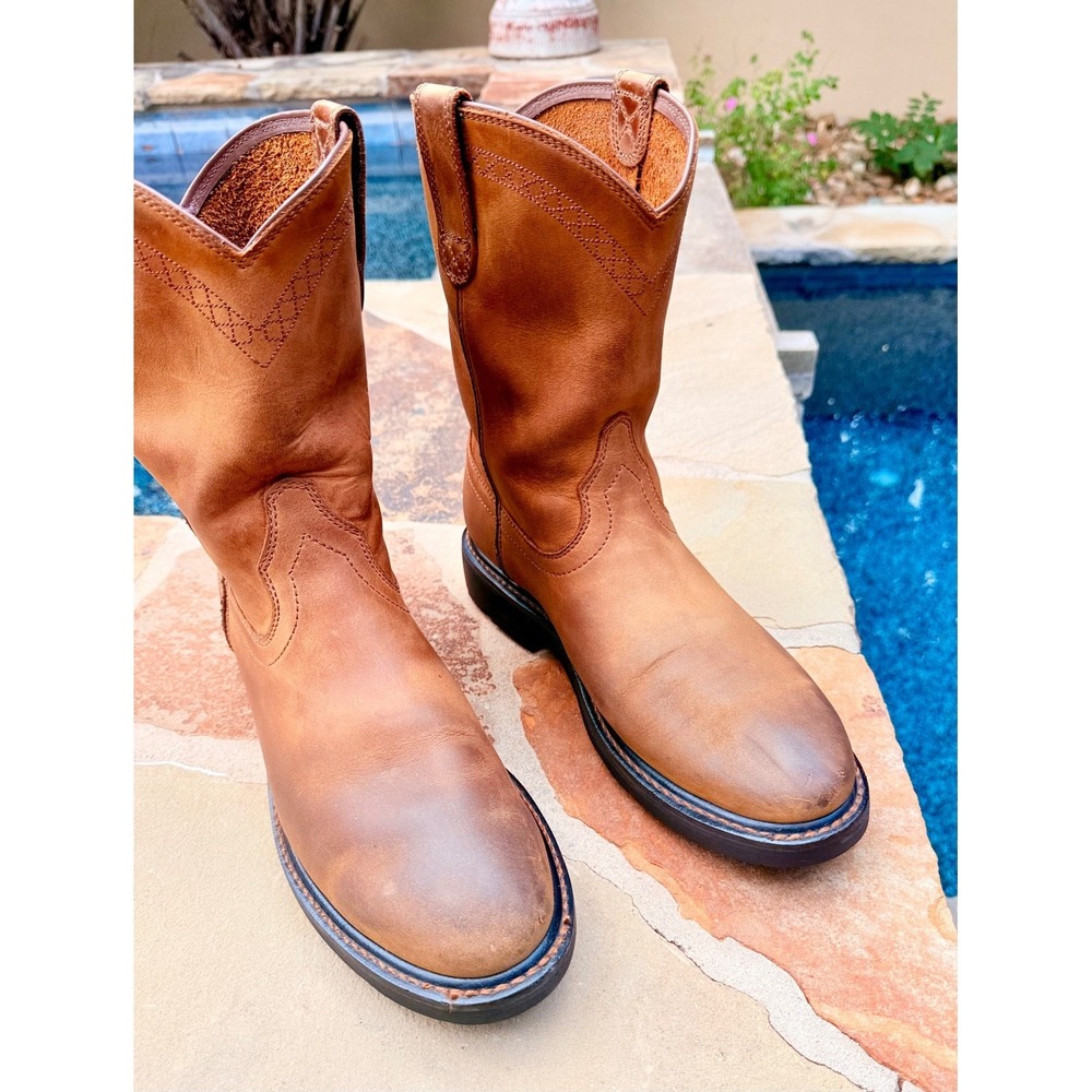 Ariat Work Pull On Western Boots‎ ASTM EH Slip Resistant Oil Resistant Men's 10D
